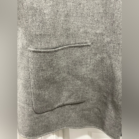 Rare MaxMara Weekend Reversible Checked Gray Black Cream Plaid Wool Coat Size S - Picture 14 of 16